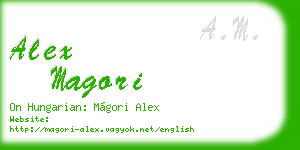 alex magori business card