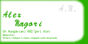 alex magori business card